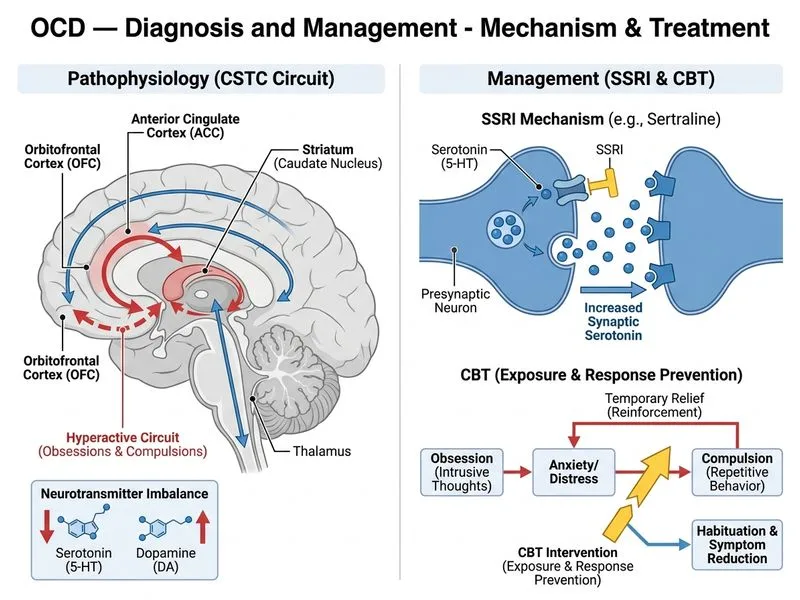 OCD — Diagnosis and Management diagram