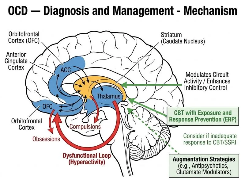 OCD — Diagnosis and Management diagram