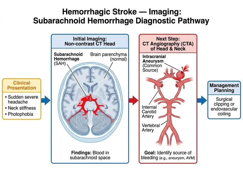 Hemorrhagic Stroke — Imaging diagram