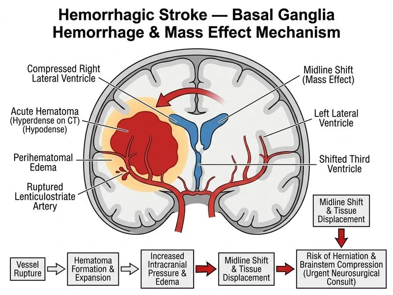 Hemorrhagic Stroke — Imaging diagram