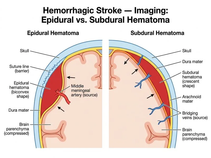 Hemorrhagic Stroke — Imaging diagram