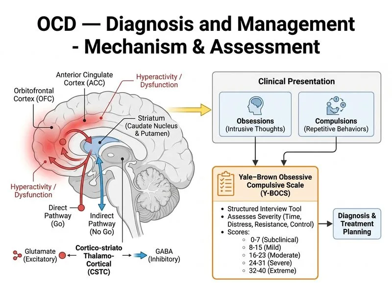 OCD — Diagnosis and Management diagram