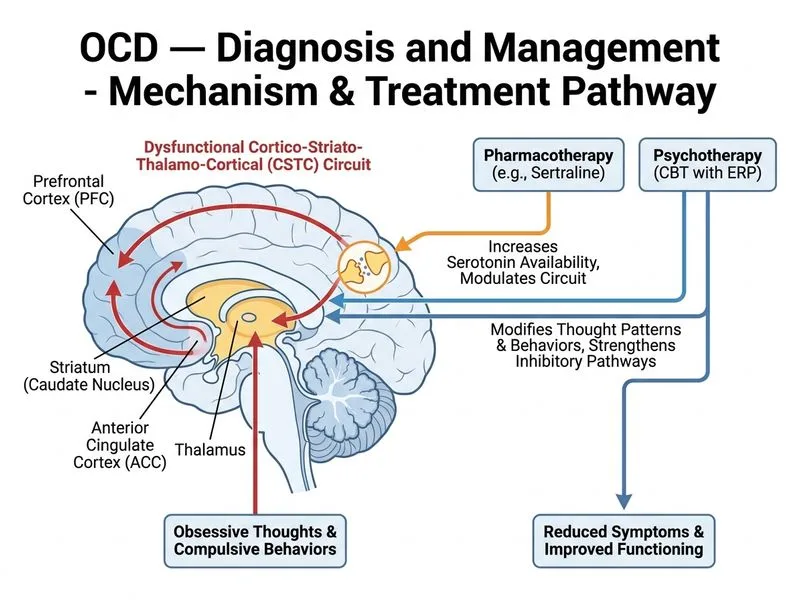 OCD — Diagnosis and Management diagram
