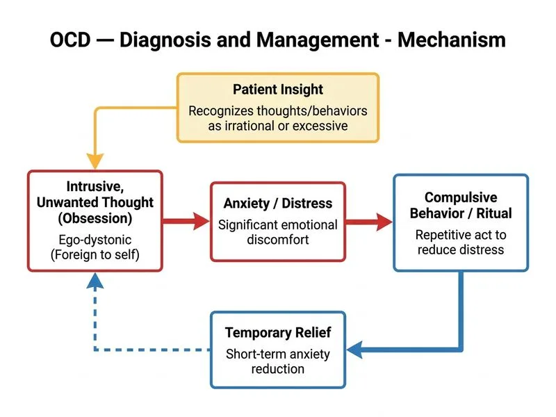 OCD — Diagnosis and Management diagram