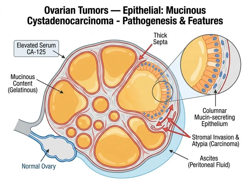 Ovarian Tumors — Epithelial diagram