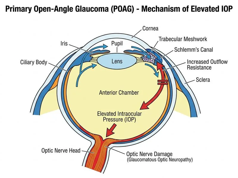 Primary Open-Angle Glaucoma diagram