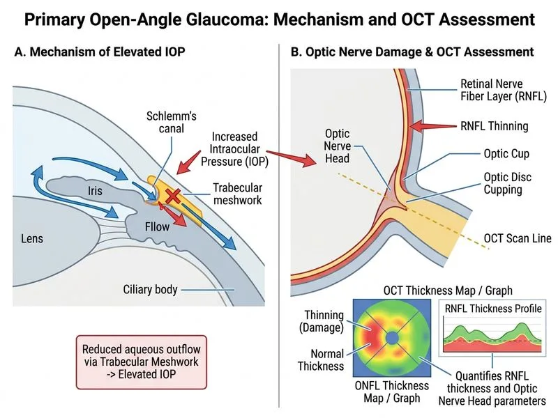 Primary Open-Angle Glaucoma diagram