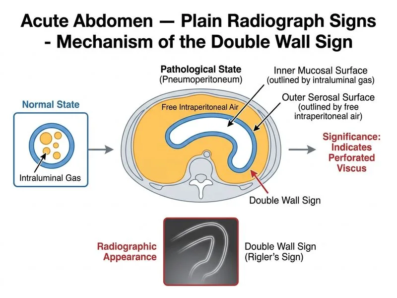 Acute Abdomen — Plain Radiograph Signs diagram