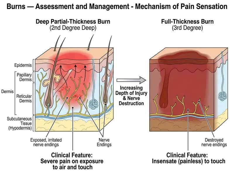 Burns — Assessment and Management diagram