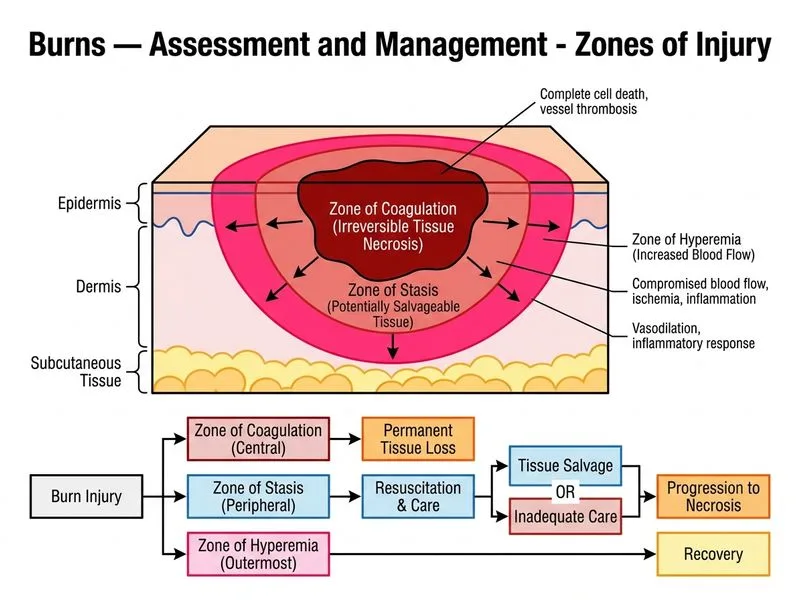 Burns — Assessment and Management diagram
