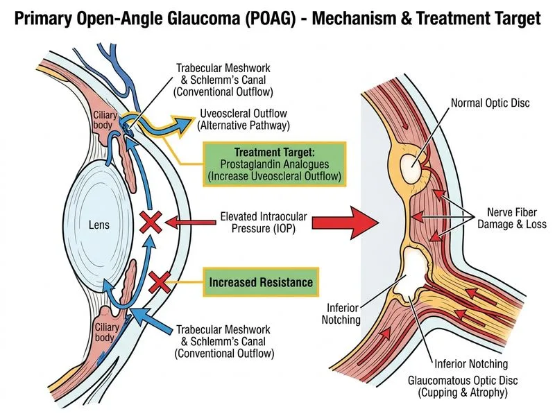 Primary Open-Angle Glaucoma diagram