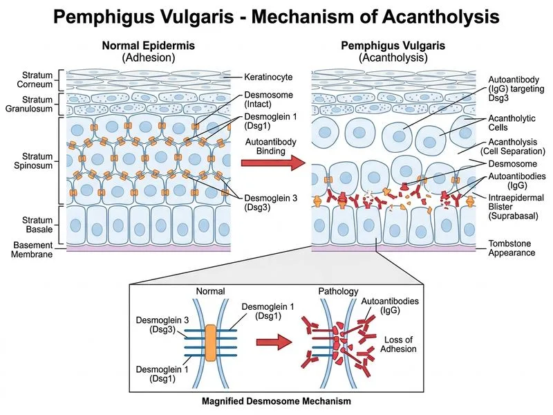 Pemphigus Vulgaris diagram