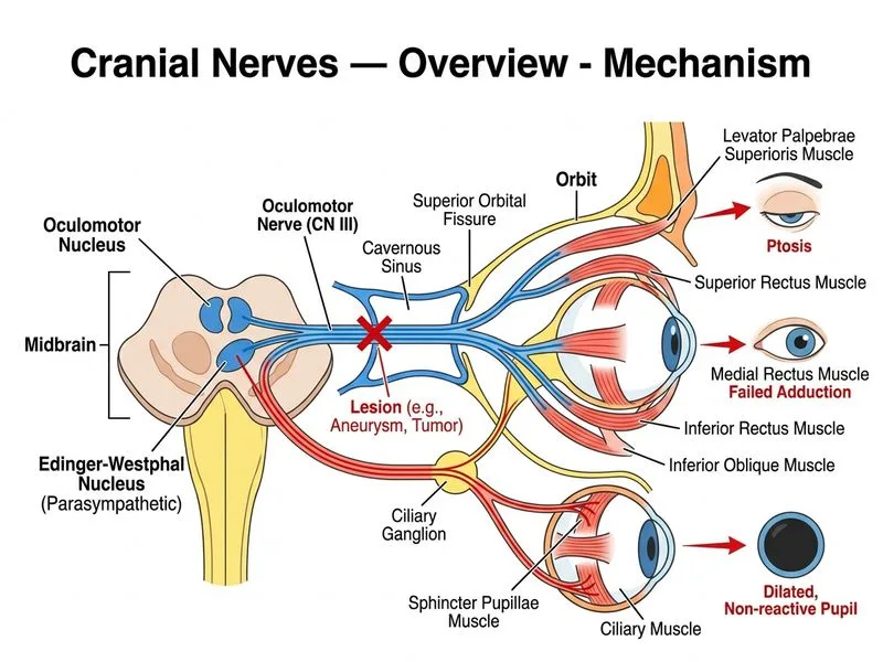 Cranial Nerves — Overview diagram
