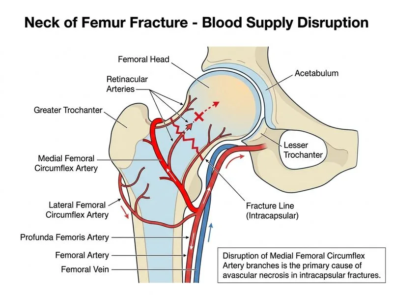 Neck of Femur Fracture diagram