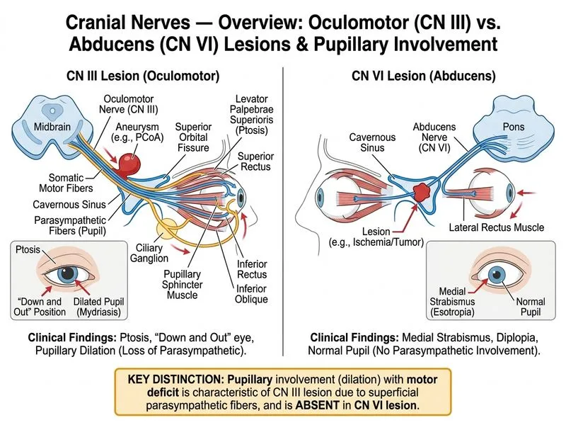 Cranial Nerves — Overview diagram