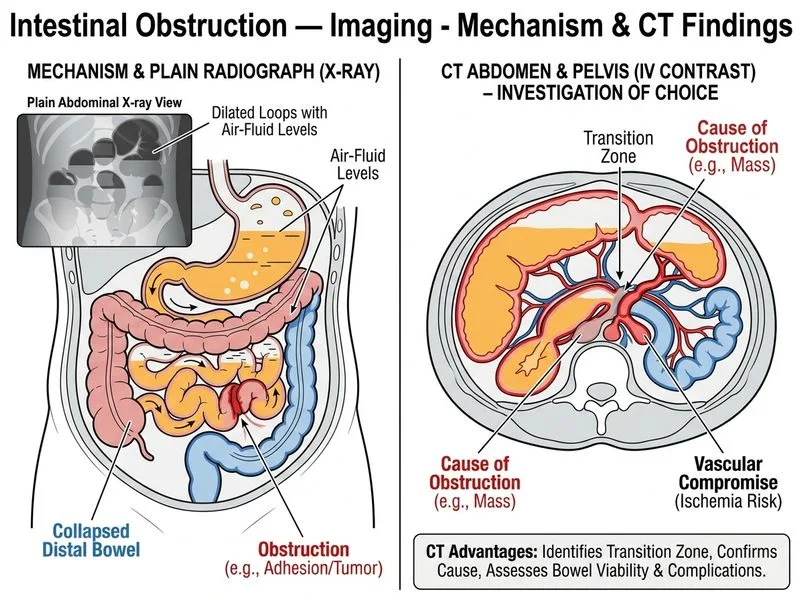 Intestinal Obstruction — Imaging diagram