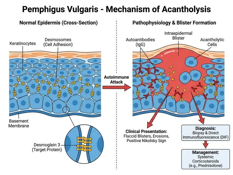 Pemphigus Vulgaris diagram
