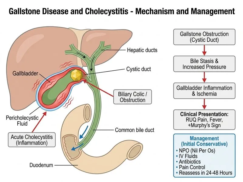Gallstone Disease and Cholecystitis diagram