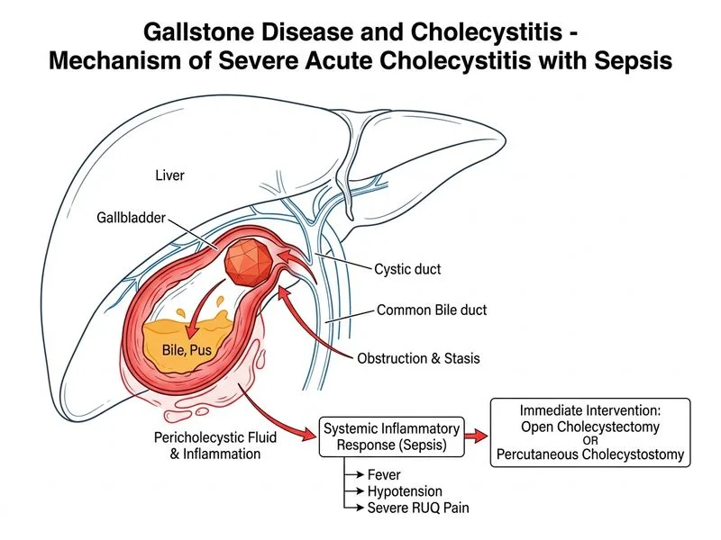 Gallstone Disease and Cholecystitis diagram