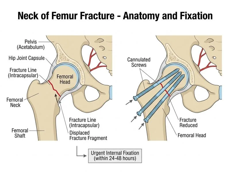 Neck of Femur Fracture diagram