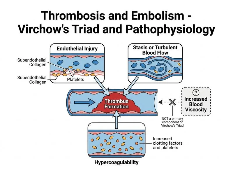 Thrombosis and Embolism diagram