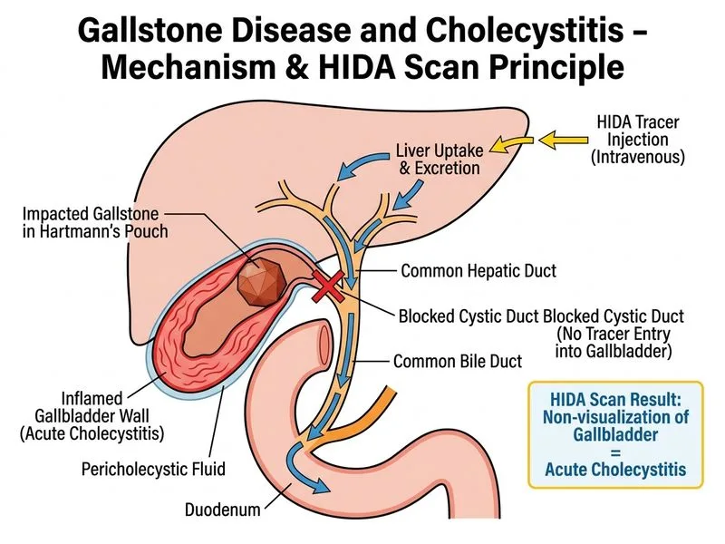 Gallstone Disease and Cholecystitis diagram