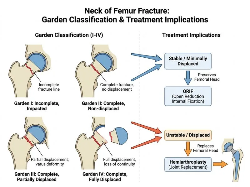 Neck of Femur Fracture diagram