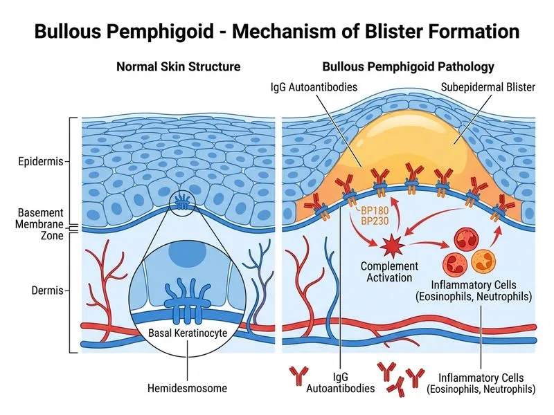 Bullous Pemphigoid diagram