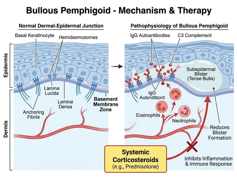 Bullous Pemphigoid diagram