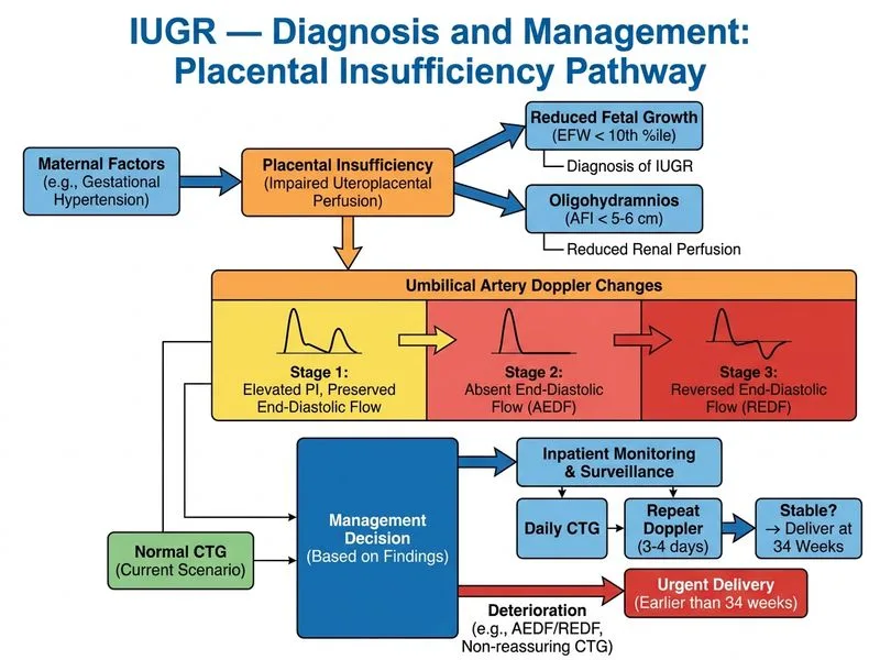 IUGR — Diagnosis and Management diagram