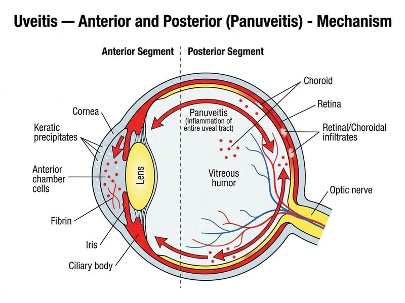 Uveitis — Anterior and Posterior diagram