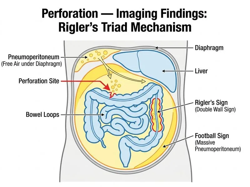 Perforation — Imaging Findings diagram