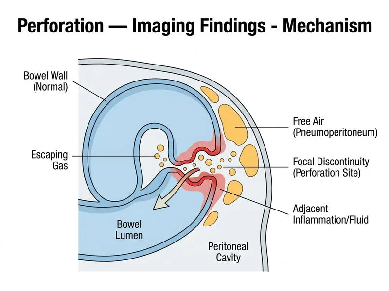 Perforation — Imaging Findings diagram