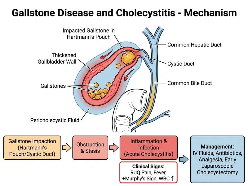 Gallstone Disease and Cholecystitis diagram