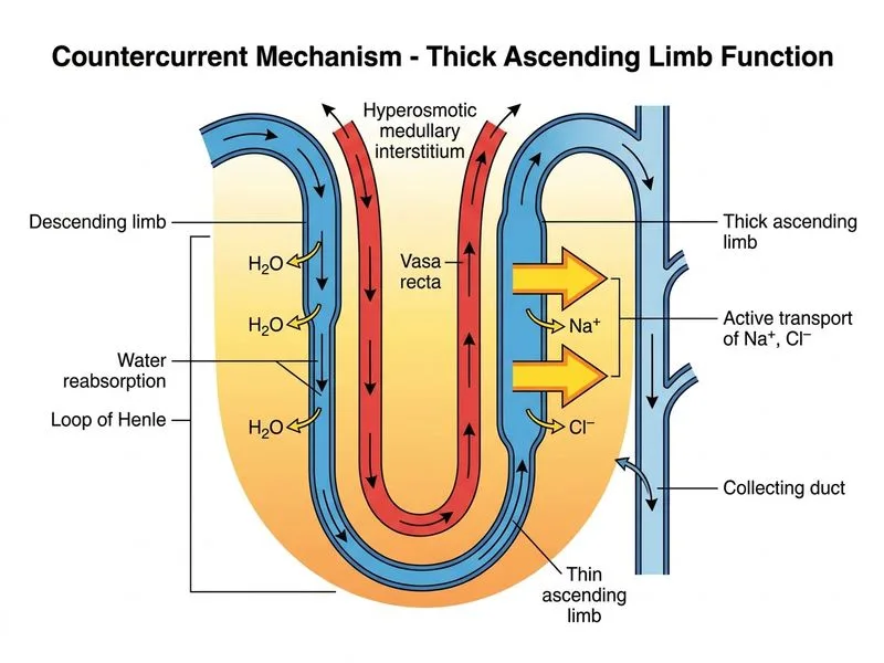 Countercurrent Mechanism diagram