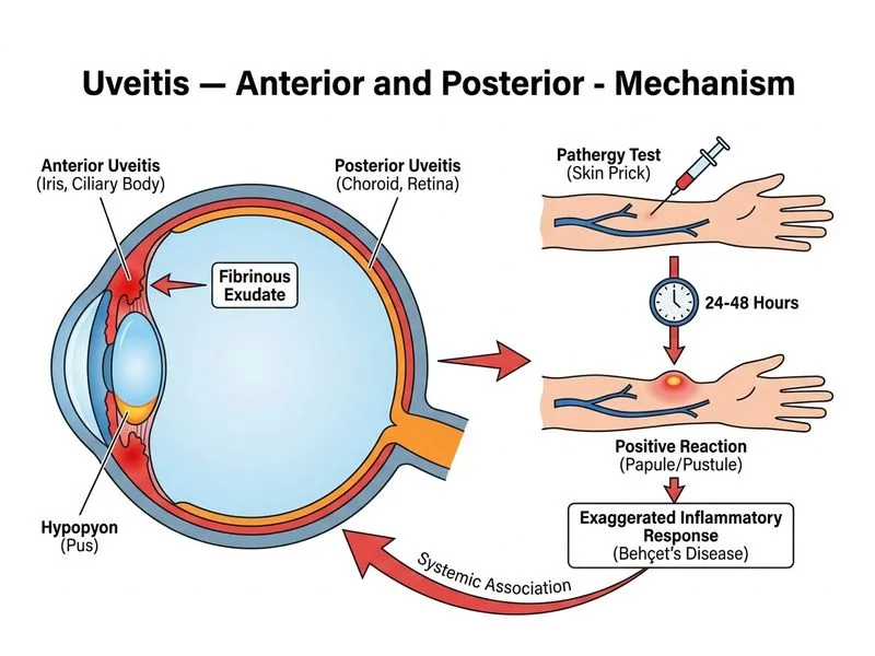 Uveitis — Anterior and Posterior diagram