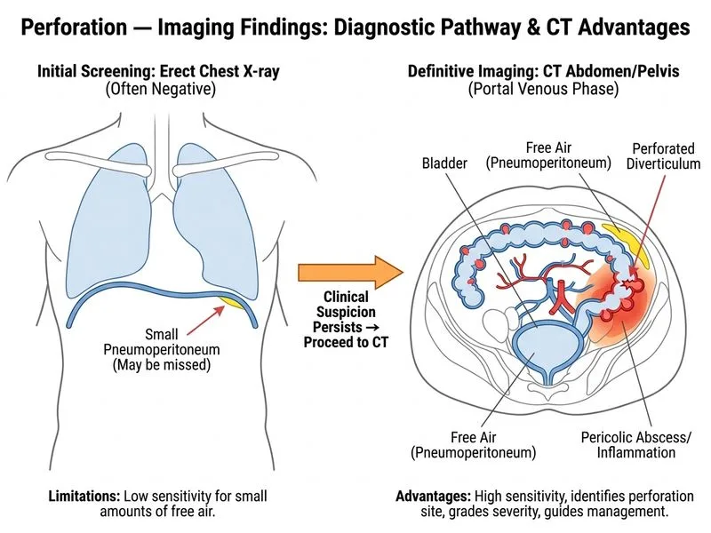 Perforation — Imaging Findings diagram
