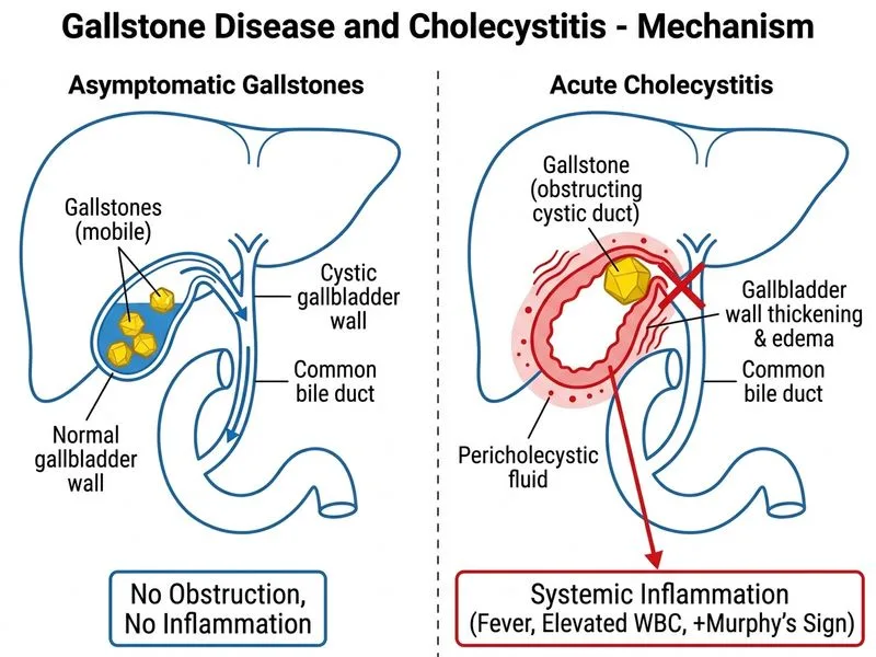 Gallstone Disease and Cholecystitis diagram