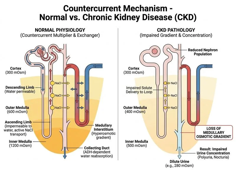 Countercurrent Mechanism diagram