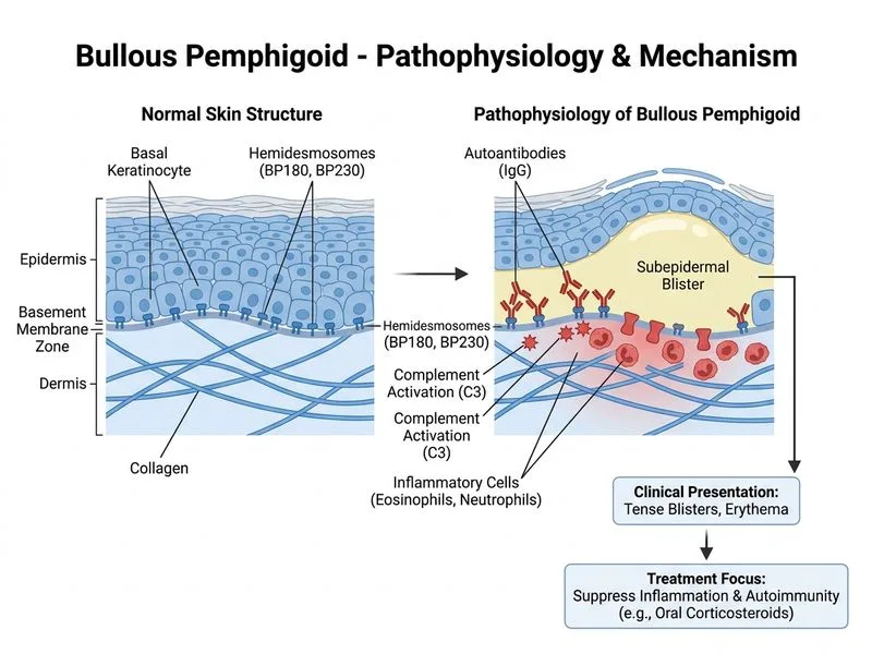 Bullous Pemphigoid diagram