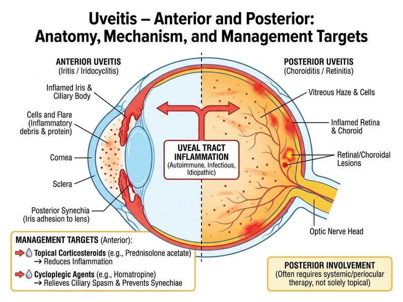 Uveitis — Anterior and Posterior diagram