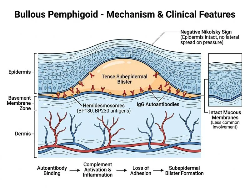 Bullous Pemphigoid diagram