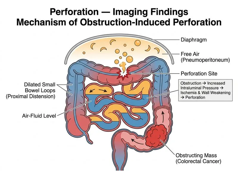 Perforation — Imaging Findings diagram