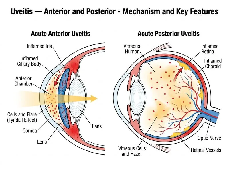 Uveitis — Anterior and Posterior diagram