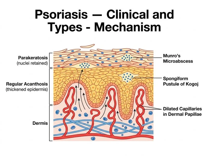 Psoriasis — Clinical and Types diagram