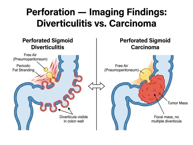 Perforation — Imaging Findings diagram