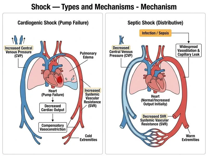Shock — Types and Mechanisms diagram