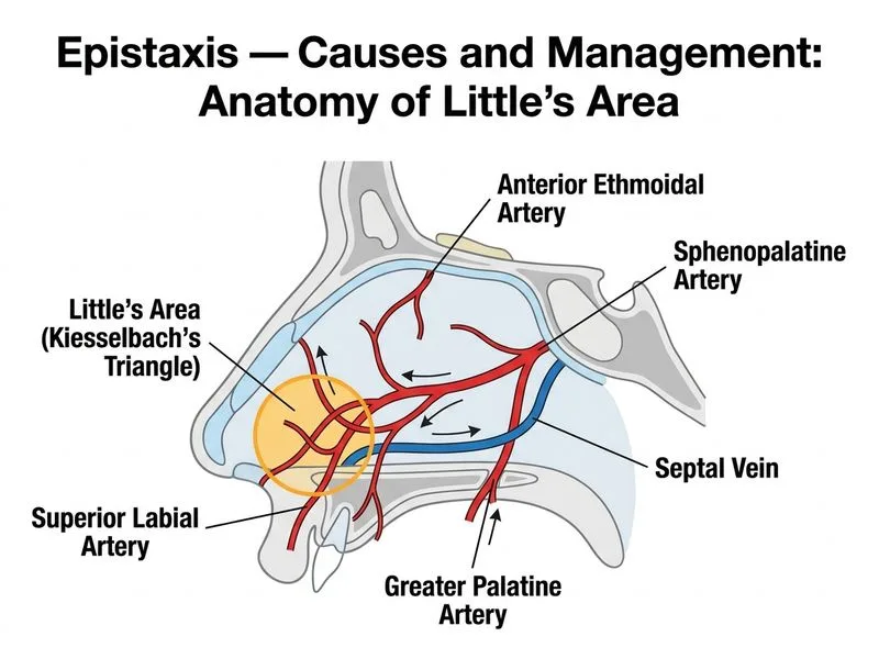 Epistaxis — Causes and Management diagram