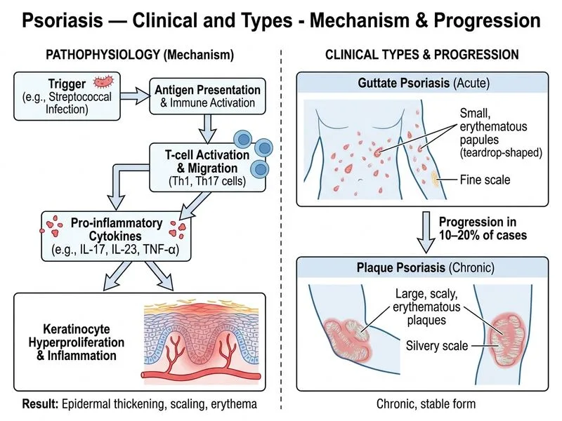 Psoriasis — Clinical and Types diagram