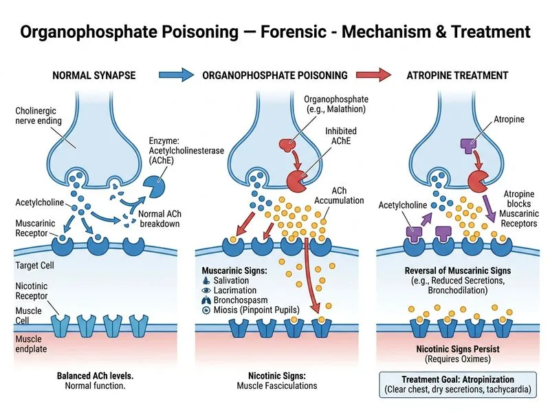 Organophosphate Poisoning — Forensic diagram
